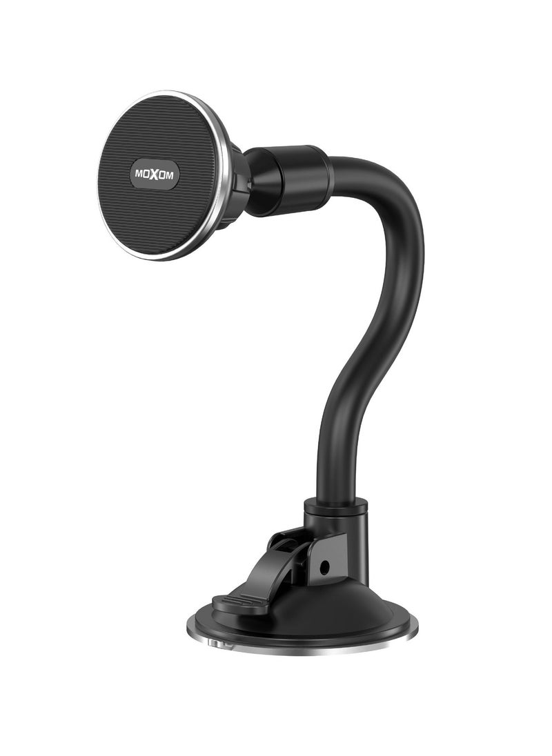 MOXOM MX-VS114 Adjustable phone stand, foldable magnetic windshield, car mount phone holder 360 degree, universal magnetic stick-on dashboard.  - Image 1