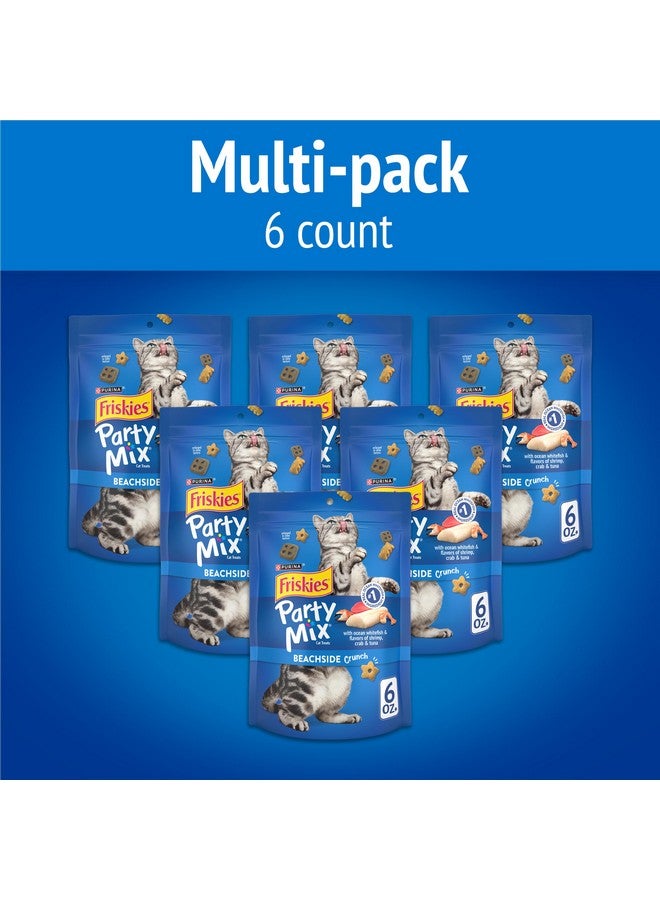 Friskies Purina Friskies Cat Treats, Party Mix Beachside Crunch - (Pack of 6) 6 oz. Pouches - Image 1