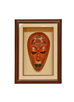 HANDMADE SHELL WORK MASK FRAME BIG 18x12INCHES (HU3-RW01-R)-FRM0313