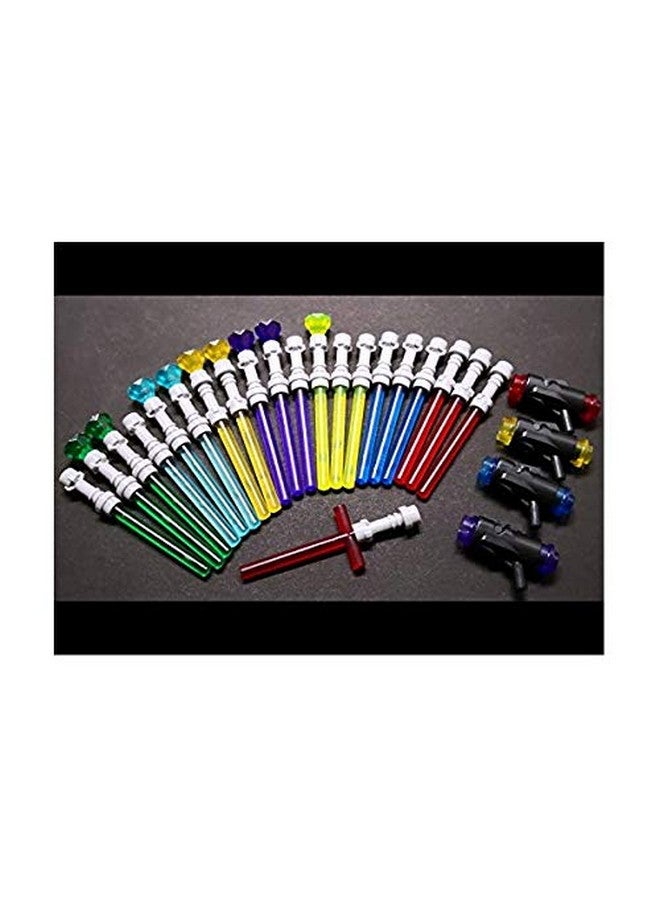 بريك لوت مجموعة Light Sword Star Blaster Wars، مجموعة Light Saber لشخصيات Lego الصغيرة، سيوف صغيرة، سيوف، أسلحة Blaster للأعمار من 6 سنوات فما فوق، تناسب شخصيات العلامات التجارية الكبرى الصغيرة، 75 قطعة أو أكثر، الشخصيات غير متضمنة - Image 2