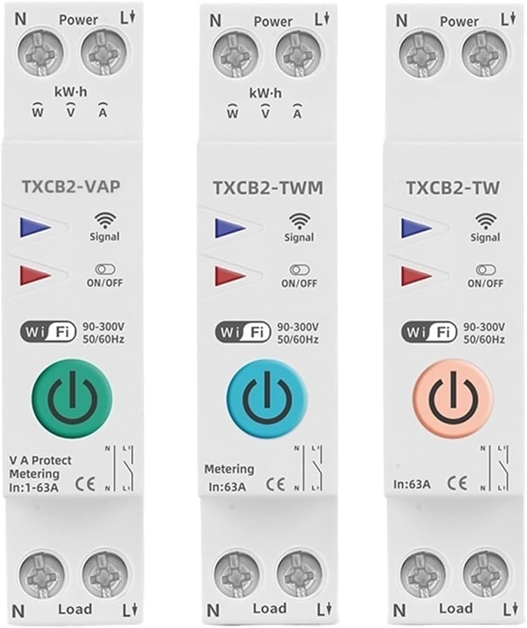 WiFi Smart Circuit Breaker 20A Vap Va Protect Power Metering Remote Switch Timer - Image 2