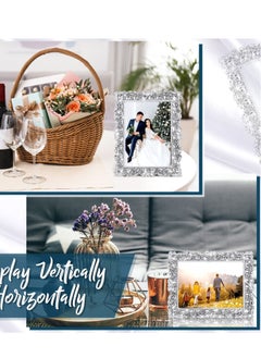 Generic Enhance Your Cherished Moments with a Set of 2 Rhinestone Crystal Picture Frames - Ideal for Weddings, Birthdays, and Special Occasions  - Image 3