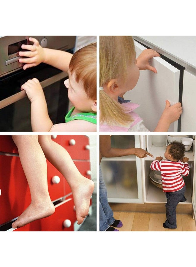 TornadoZ Child Proofing Safety Locks - 8 Pcs Baby Proof Lock With 8 Extra 3M Adhesives -Adjustable Flexible Strap Latches To Cabinet, Cupboard, Drawer, Fridge, Toilet-Seat, Oven, Closet Seat, Door,Window-Brown - Image 4
