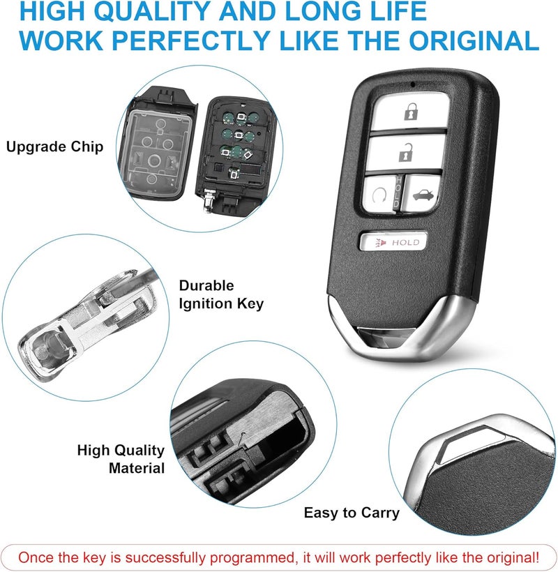 VOFONO Smart Key Keyless Entry Remote Car Key Fob - Image 3