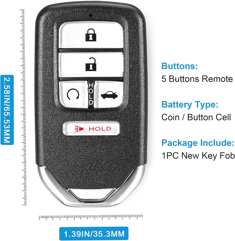 VOFONO Smart Key Keyless Entry Remote Car Key Fob - Image 2