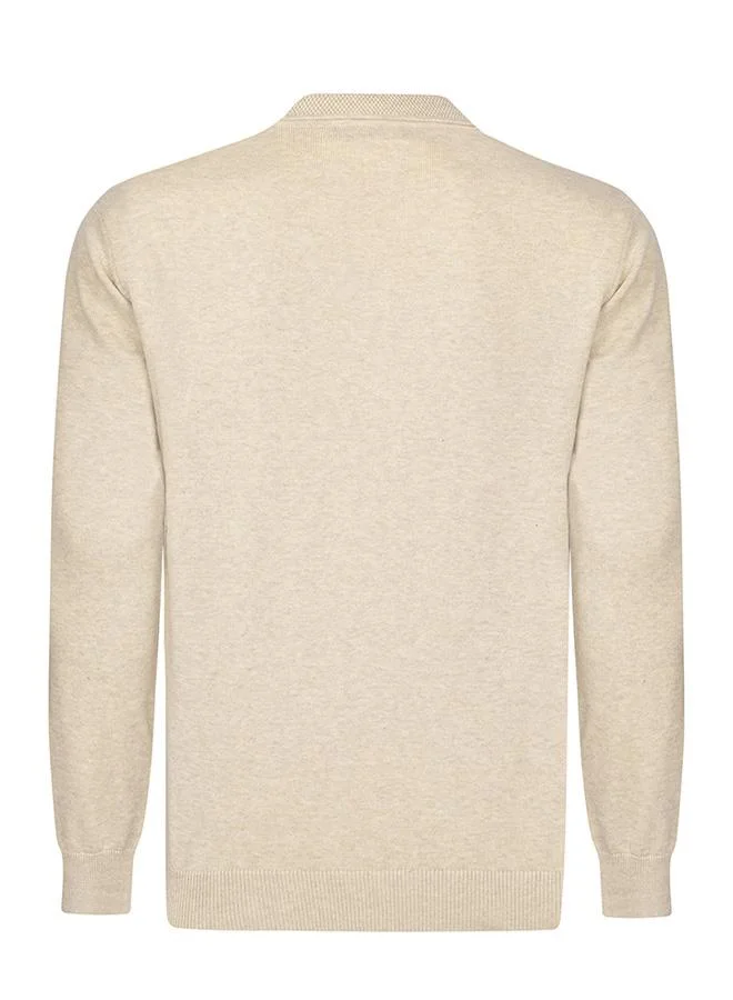 FELIX HARDY Pullover with Polo Collar - Buttonless