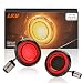 LKV 1157 Rear Motorcycle LED Turn Signals Light 2 Inch Bullet Smoked Lens Compatible for Harley Davidson Touring Dyna Softail Sportster Street Glide Road Glide Iron 883 Road King - Image 2
