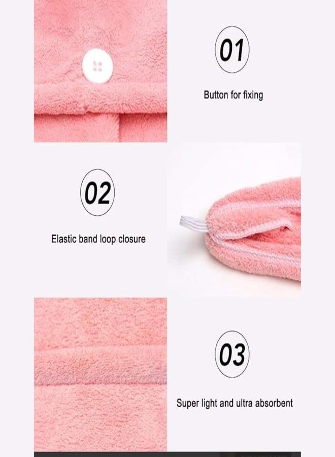 Microshine Microfiber Hair Towel, Hair Wrap for Women & Girls - Quick Drying, Ultra-Absorbent, Non-Slip Head Wrap 2-Pack, Pink & Green - Image 5