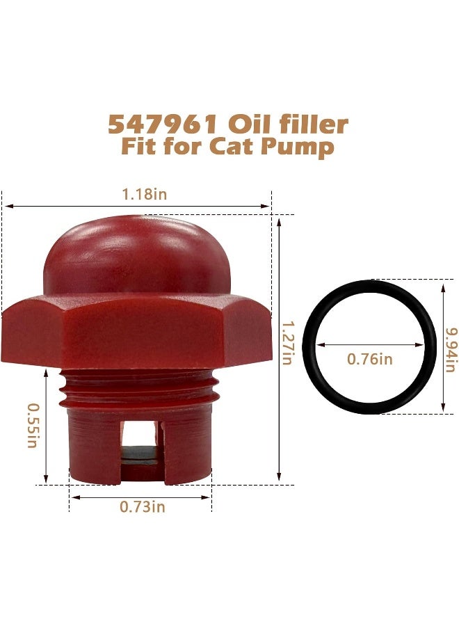 Earthtec Pressure Washer 547961 Oil Filler Replacement Cap 2Sf, 3Dx, 3Sp Pumps For Cat Pump  - Image 4