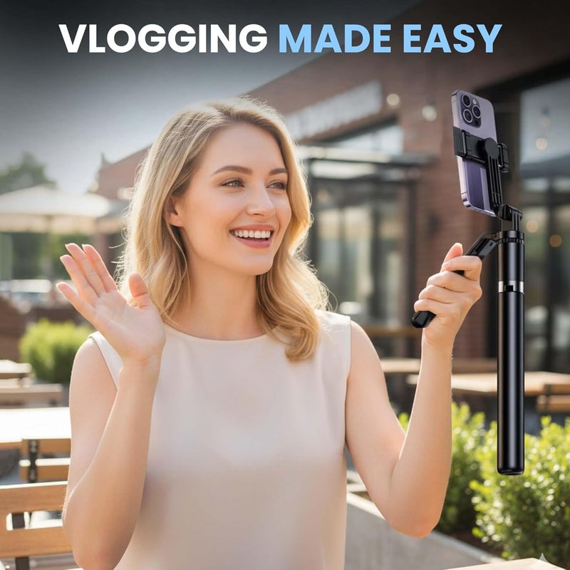 Kratos K18 Long Selfie Stick Tripod Stand 67 inch/1.7 M, 360° Rotation Handle for Anti Shake Shooting Tripod, Multifunctional Bluetooth Tripod for Mobile Phone for Vlogging, Live Stream and Travel - Image 4