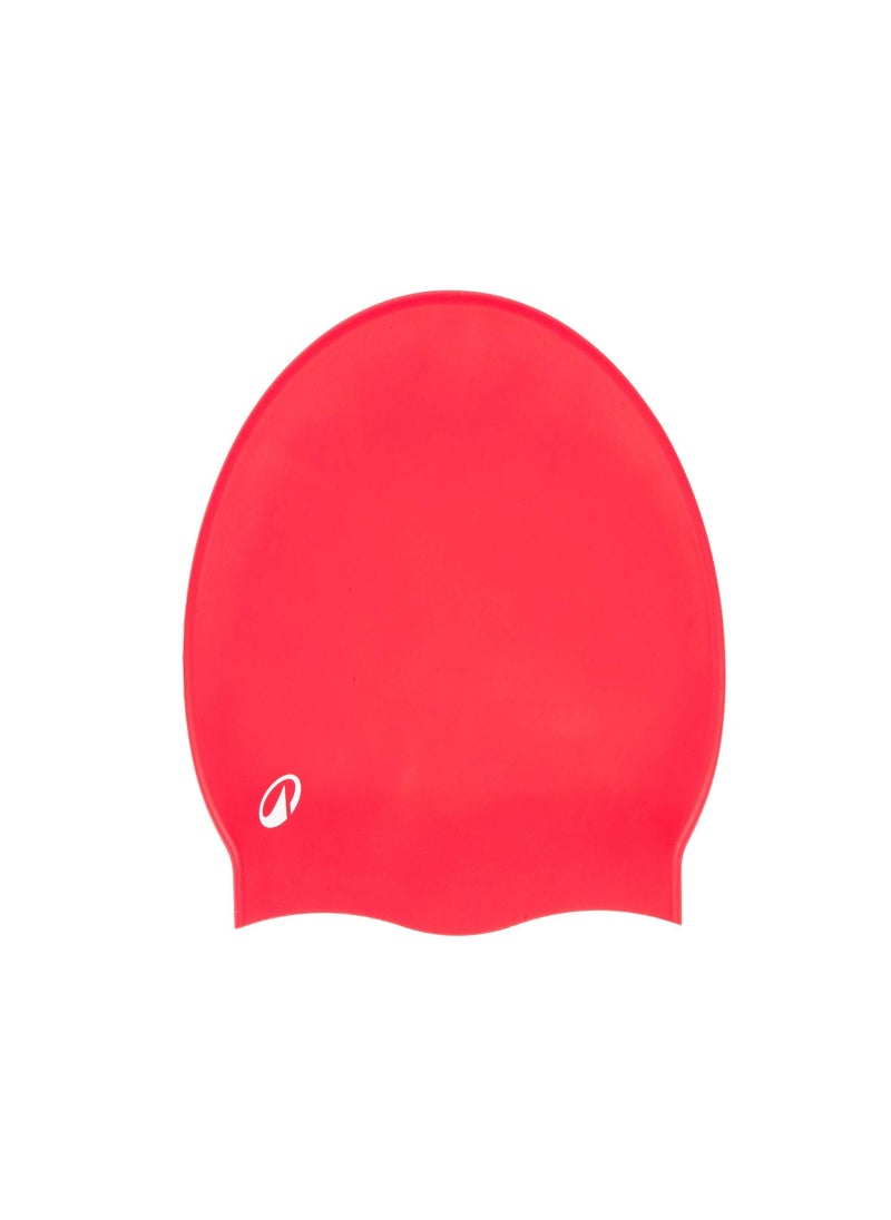 NABAIJI NABAIJI by DECATHLON, Silicone Swim Cap Secure Fit & Comfortable Red  - Image 3