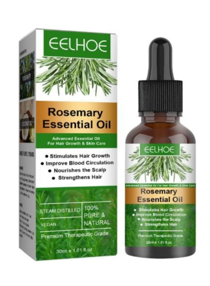EELHOE Generic EELHOE Rosemary Hair Growth Essential Oil Prevent Hair Loss Nourish Scalp Strengthen Hair 30ml - Image 1