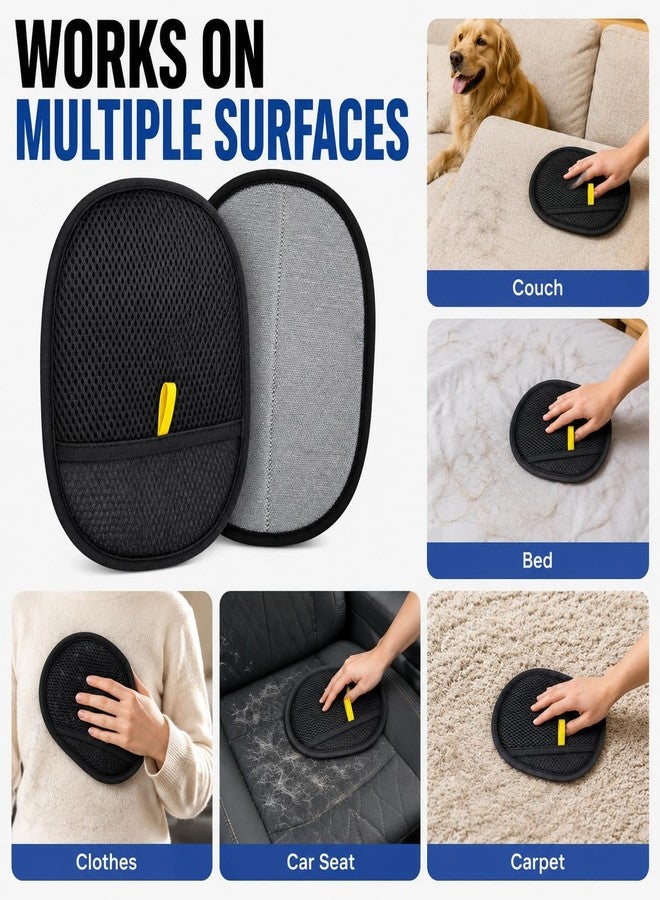 Pet Hair Remover Mitt for Couch, Reusable Dog & Cat Hair Remover Glove for Furniture, Clothes, Carpet, Bedding and Car Seats, Washable Lint Cleaner for Pet Fur - Image 4
