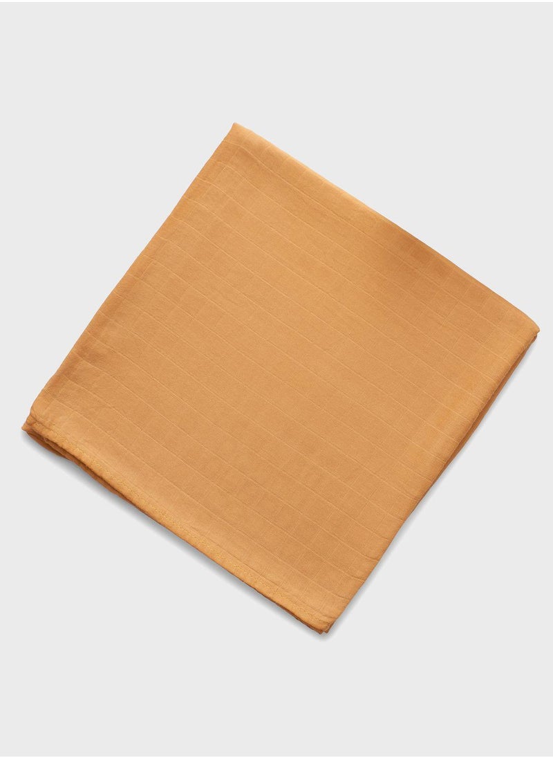 Anvi Baby Organic Bamboo Muslin Swaddle Wrap- Mustard Fields  - Image 1