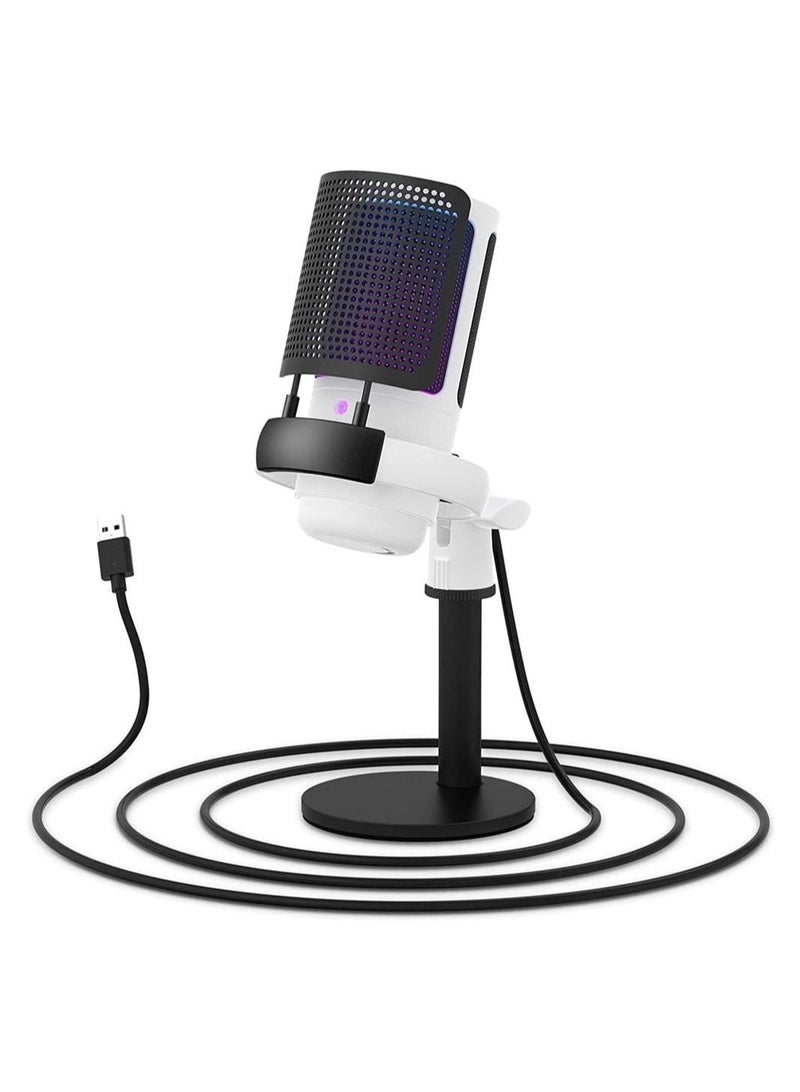 Y&D Condenser Microphone, Gaming Microphone on Mac/PS4/PS5, USB for PC with RGB, Touch Mute, Plug and Play, Gain knob & Monitoring Mic Recording, Streaming, Podcasts, YouTube, Twitch  - Image 1
