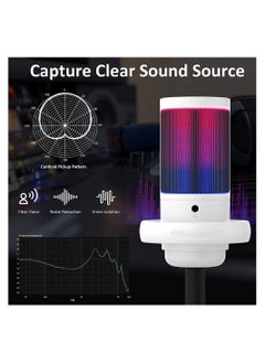 Y&D Condenser Microphone, Gaming Microphone on Mac/PS4/PS5, USB for PC with RGB, Touch Mute, Plug and Play, Gain knob & Monitoring Mic Recording, Streaming, Podcasts, YouTube, Twitch  - Image 2