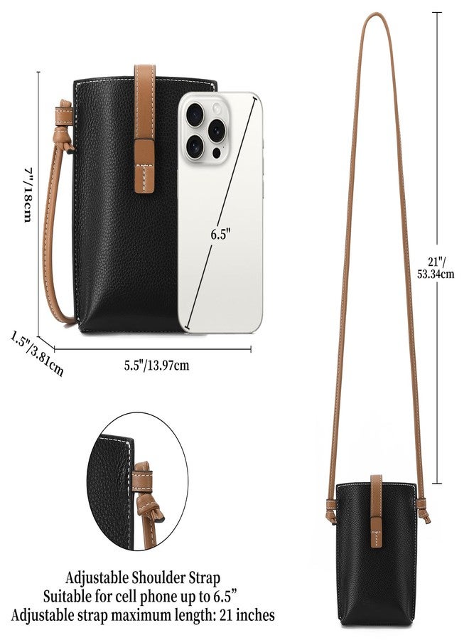 SENDEFN Leather Small Crossbody Bags for Women Phone Purse Minimalism Cell Phone Bag with Card Slot - Image 4