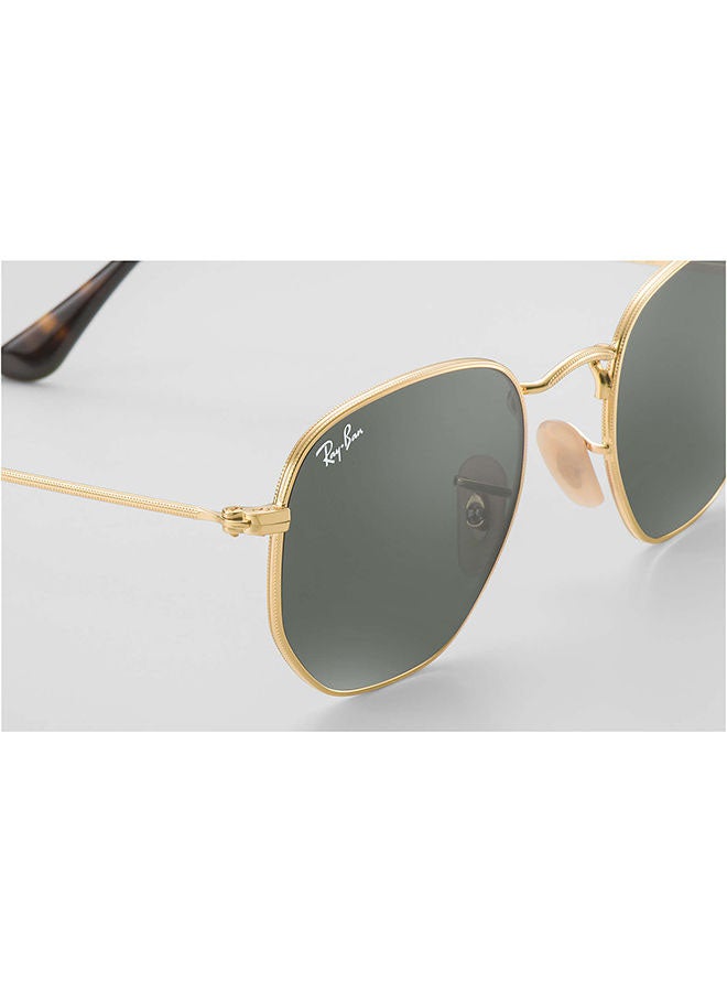 Ray-Ban Men Full Rim Hexagon Sunglasses - RB3548N 001 - Lens Size: 54 mm - Gold - Image 4