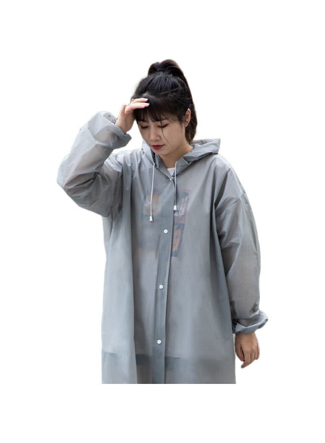 JAJALIN Self-Operated Disposable Adult Raincoat, Outdoor Travel Essential, Cycling Poncho For Men And Women, Thickened Windbreaker With Hood, Gray - Image 2