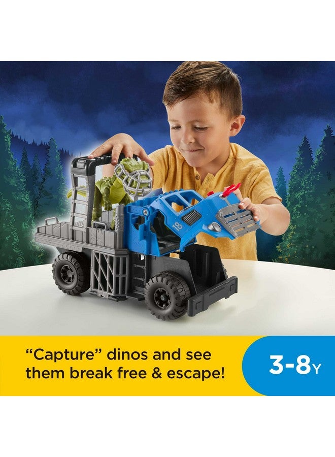 JURASSIC WORLD Fisher-Price Imaginext Jurassic World Dominion Toy, Break Out Dino Hauler Vehicle & T. rex Dinosaur for Preschool Kids Ages 3+ Years - Image 2