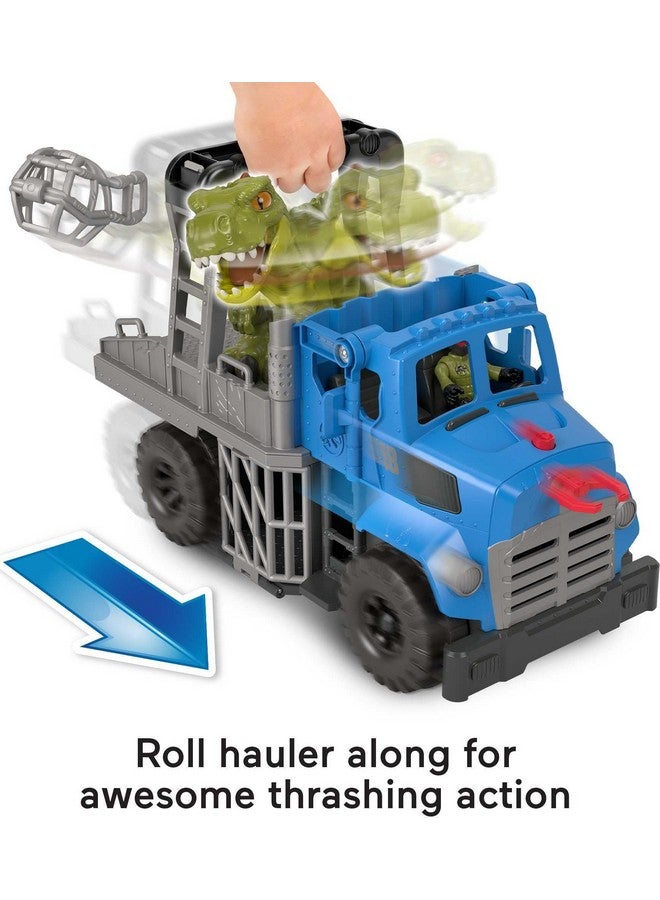 JURASSIC WORLD Fisher-Price Imaginext Jurassic World Dominion Toy, Break Out Dino Hauler Vehicle & T. rex Dinosaur for Preschool Kids Ages 3+ Years - Image 3