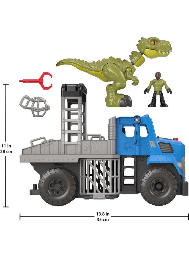 JURASSIC WORLD Fisher-Price Imaginext Jurassic World Dominion Toy, Break Out Dino Hauler Vehicle & T. rex Dinosaur for Preschool Kids Ages 3+ Years - Image 5