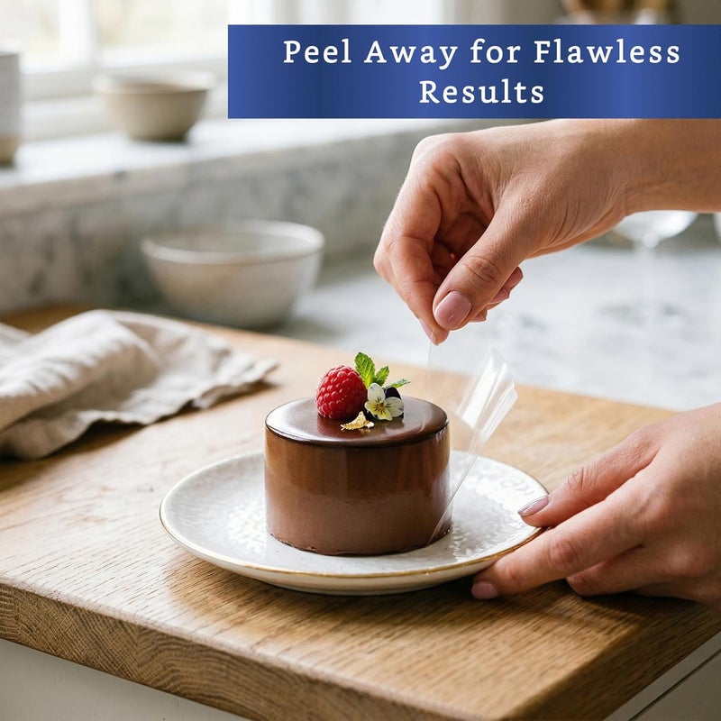 FIESTA WRAPS لفافة أسيتات طوق الكيك 2 × 600 بوصة (50 قدم) - طوق الكيك 2 بوصة - أطواق كيك أسيتات - ألواح أسيتات للخبز - أكمام حلقات الكيك - بلاستيك تغليف الكيك - أسيتات للحلويات - Image 4