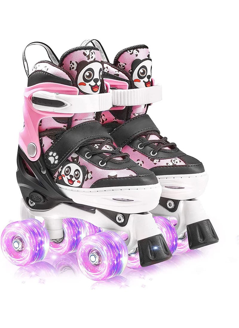 GT-Wheel - Panda Design Double Row Skating Shoes with Lighting Wheel for Beginner and Safety - Image 1
