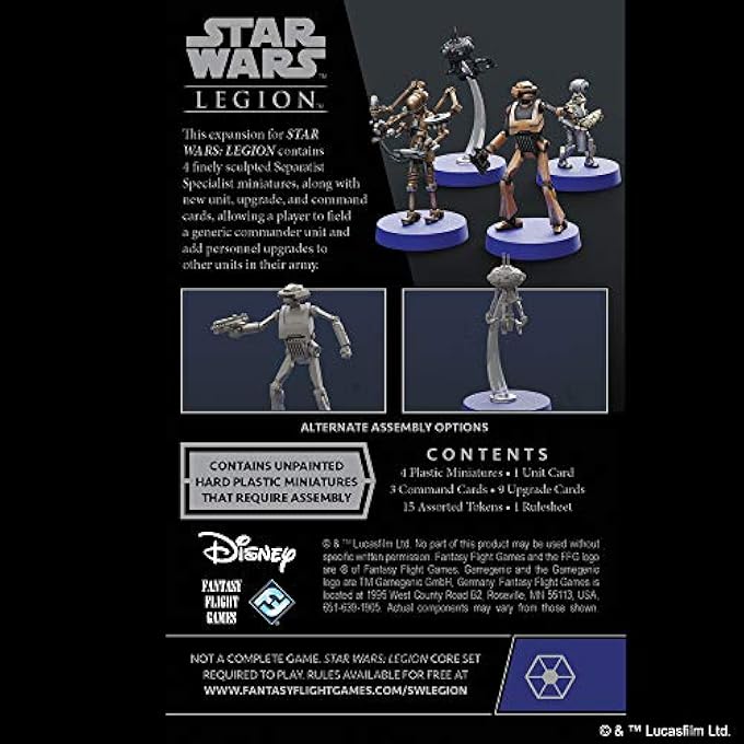 Atomic Mass Games Star Wars Legion Separatist Alliance Expansions Separatist Specialists Personnel  Unit Expansion  Miniatures Game  Ages 14  2 Players  90 Minutes Playing Time - Image 3