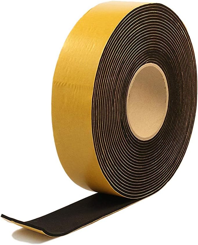 Rubber Stuff Neoprene Rubber Black Self-Adhesive Sponge Strip 50mm Wide x 3mm Thick x 10m Long - Image 1