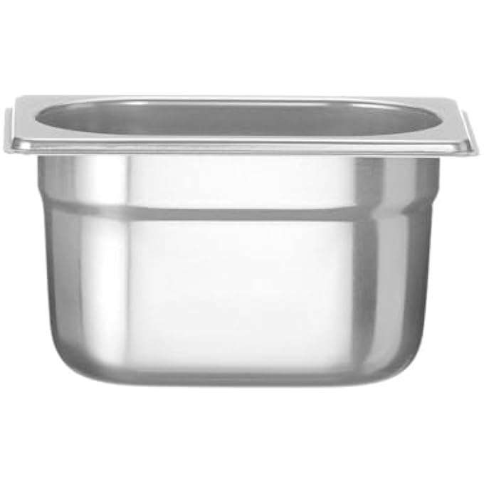 HENDI Recipiente Gn 19Contenedor GnApilableResistente A Temperaturas De 40 A 300CApto Para HornosCongeladoresCalientaplatosBao Mara1L176X108XH 100MmAcero Inoxidable 1810 - Image 1