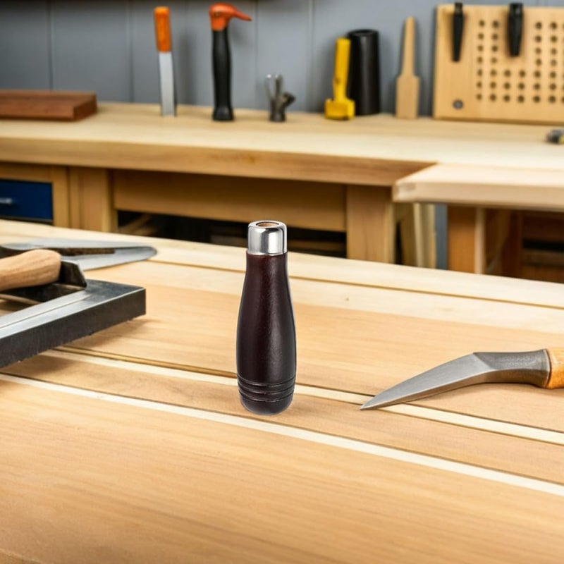 مجموعة استبدال مقبض الملف الخشبي 2 قطعة أدوات النجارة والنجارة وأعمال المعادن DIY - Image 5