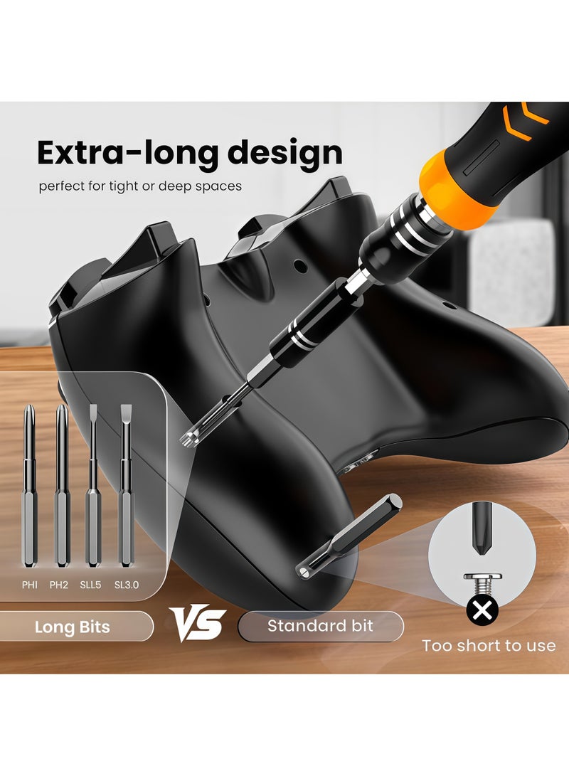 115 in 1 Small Precision Screwdriver Set, Tool Gifts for Men Dad Him, Magnetic Repair Tool Kit for PC, Laptop, Tablet, iPhone, Macbook, Jewelers, PS5, Xbox, Switch, Game Console, Door &Chair - Image 2