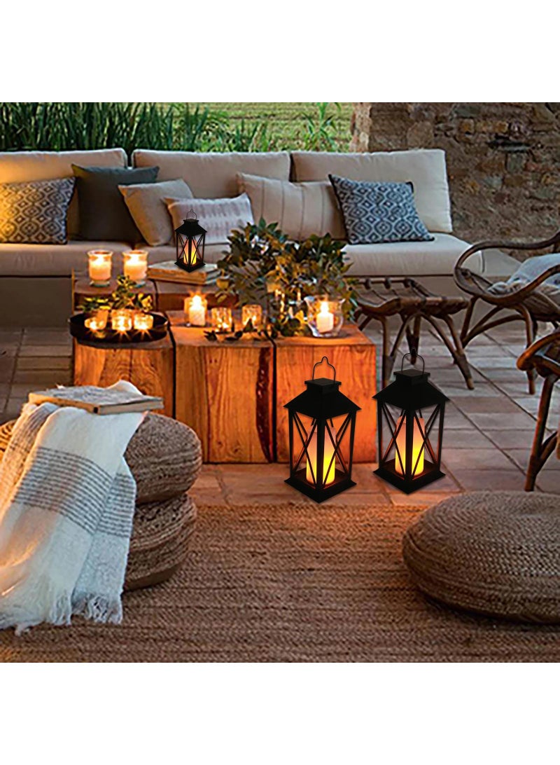 Outdoor solar retro chandelier LED decorative camping lights-Black - Image 3