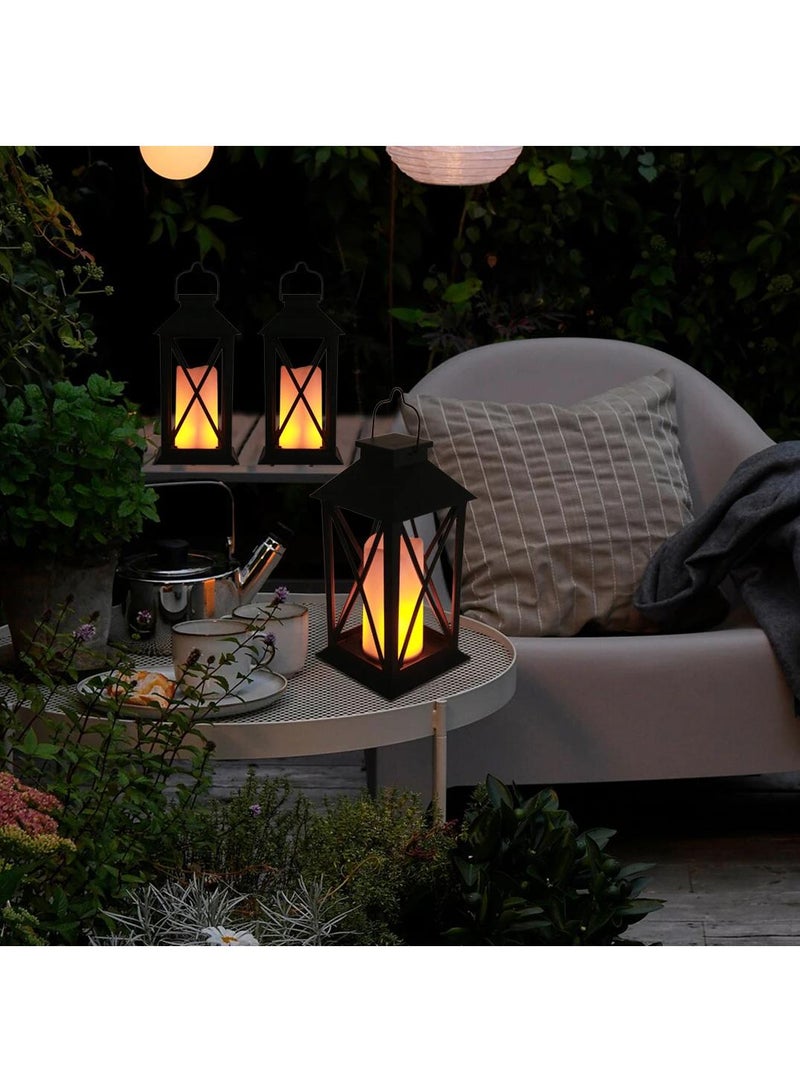 Outdoor solar retro chandelier LED decorative camping lights-Black - Image 2