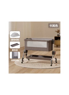 Generic BABY BED &CHANGING TABLE, Baby Height Adjustable Bed Splicing Baby Shaker, Anti-Mosquito code(618)beig  - Image 5