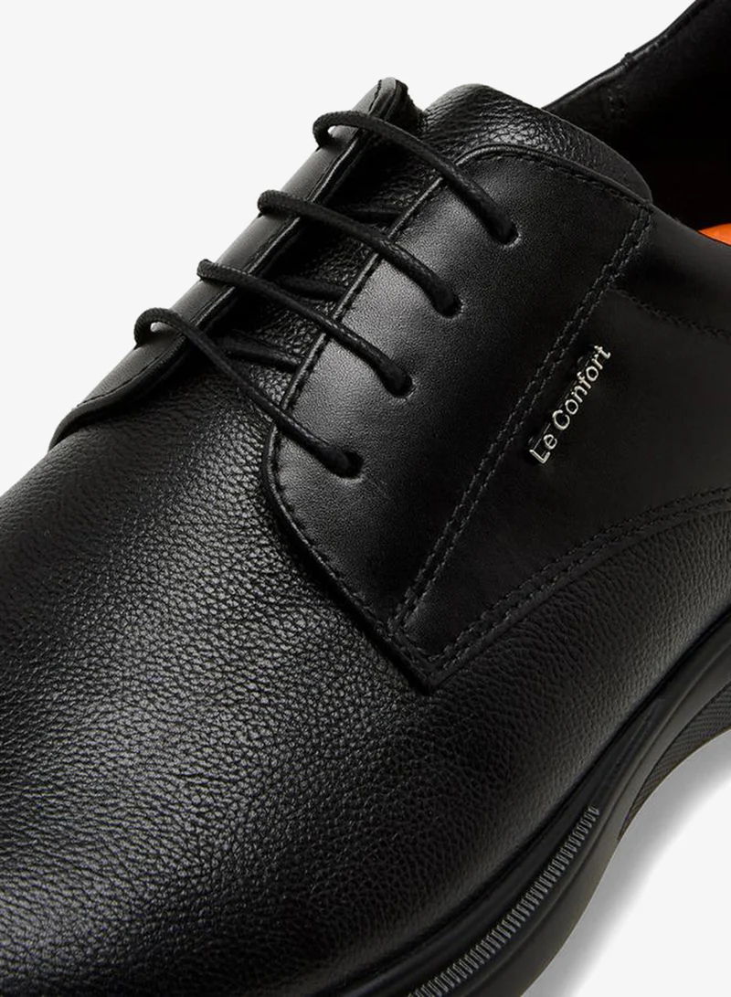 Le Confort BLACK Men Leather Lace-Up Derby Shoes for Men | Best Price UAE