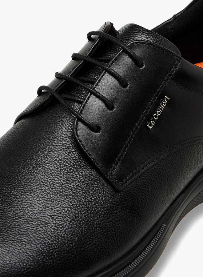 Le Confort Men Leather Lace-Up Derby Shoes - Image 4