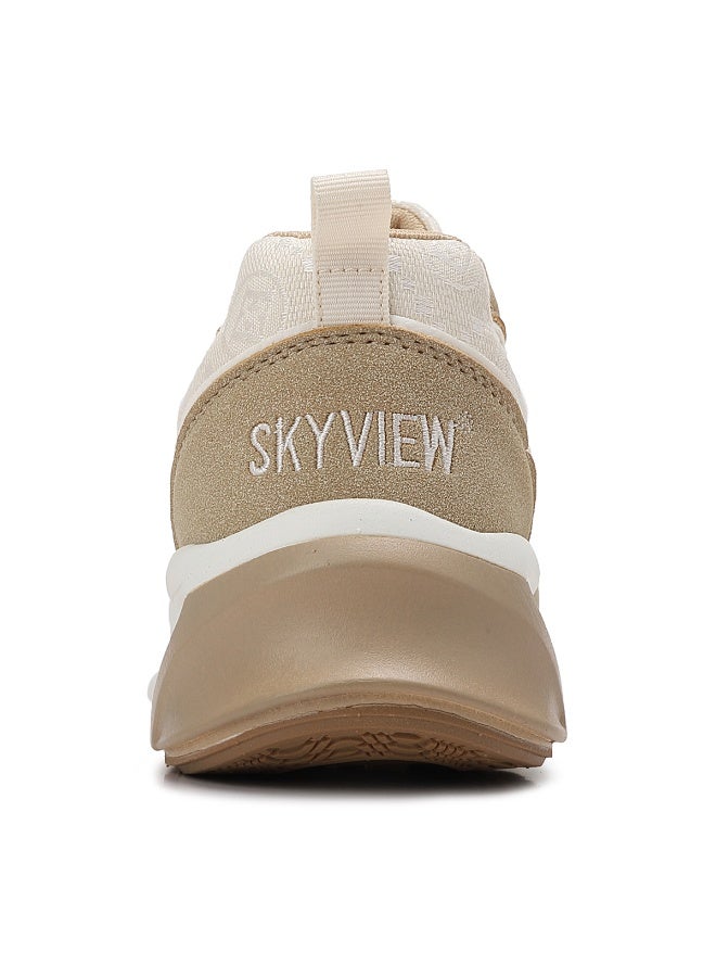 سكاي فيو أحذية نسائية أنيقة من قماش تويد سيتي السميك، مريحة، غير رسمية، ذات نعل سميك - Image 3