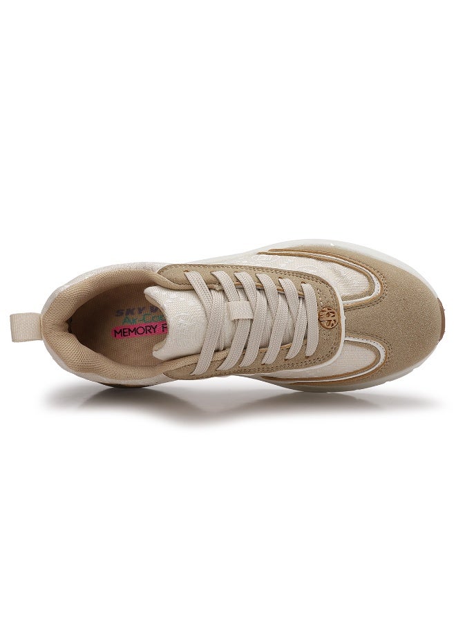 سكاي فيو أحذية نسائية أنيقة من قماش تويد سيتي السميك، مريحة، غير رسمية، ذات نعل سميك - Image 4