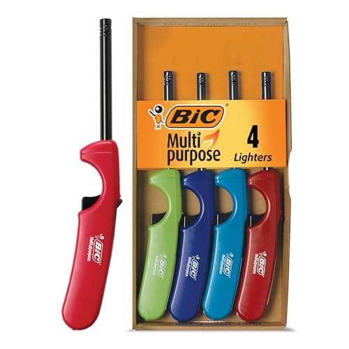 BIC Multi-Purpose Classic Edition Lighters, Great for Candles and Fireplaces, Assorted Colors, 4-Pack (Colors May Vary) - Image 1