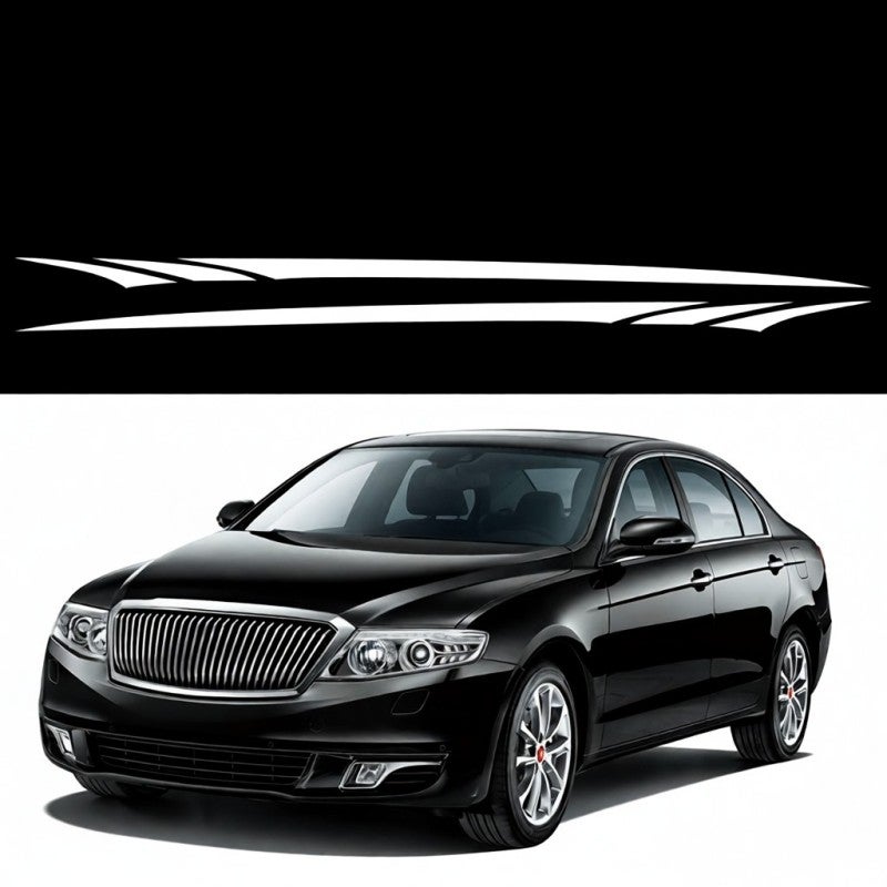 5 Pcs Sports Racing Stripe Graphic Stickers Car Side Body Hood Cover Rearview Mirror - Image 4