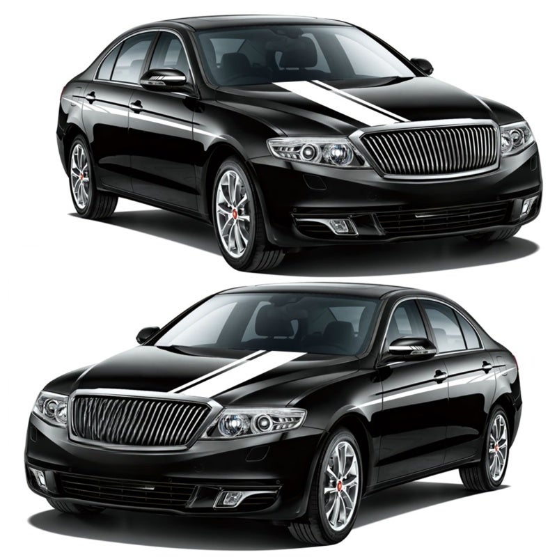 5 Pcs Sports Racing Stripe Graphic Stickers Car Side Body Hood Cover Rearview Mirror - Image 5