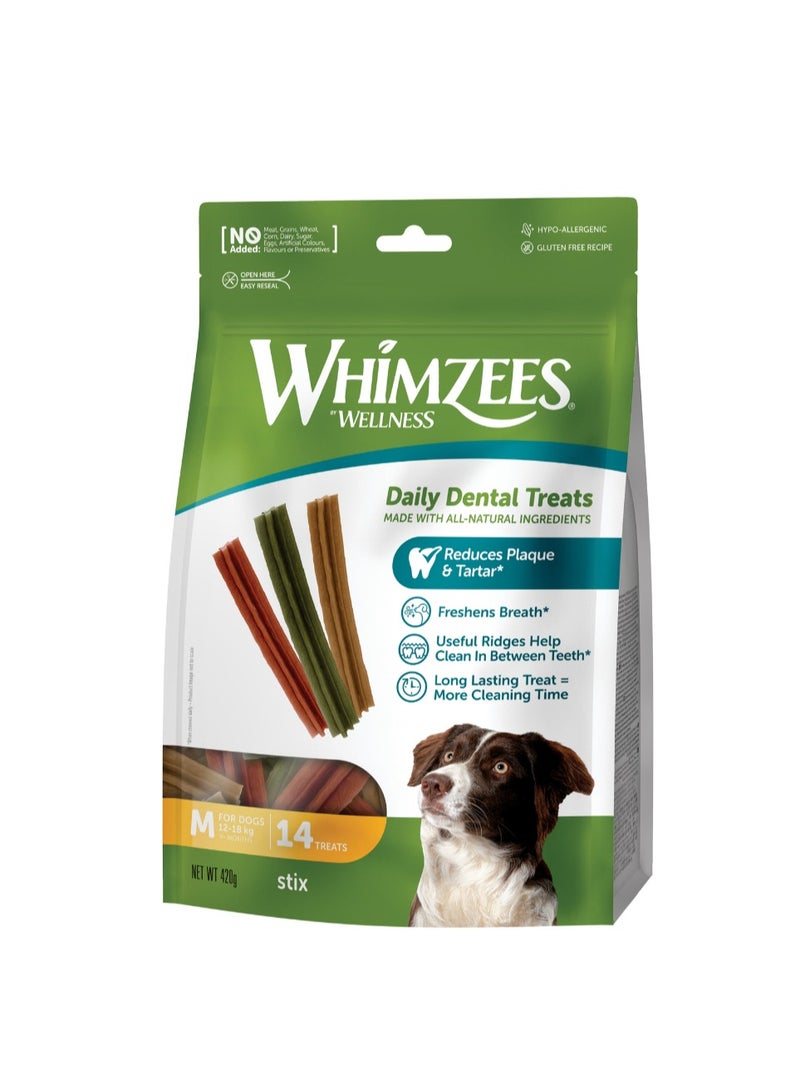 ويمزيس ويمزييس - ستيكس مزيج متوسط ​​بني / أخضر / برتقالي 12+2 قطعة