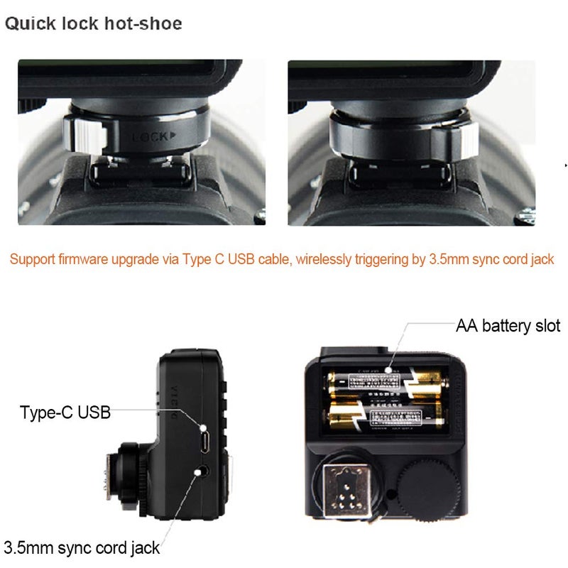 Godox X2T-S Wireless Flash Trigger Compatible with Sony Camera Bluetooth Connection APP Control 1/8000s HSS Transmitter for Godox V1S TT685S TT350S V860II-S TT600 AD200 (X2T S Compatible with Sony) - Image 2
