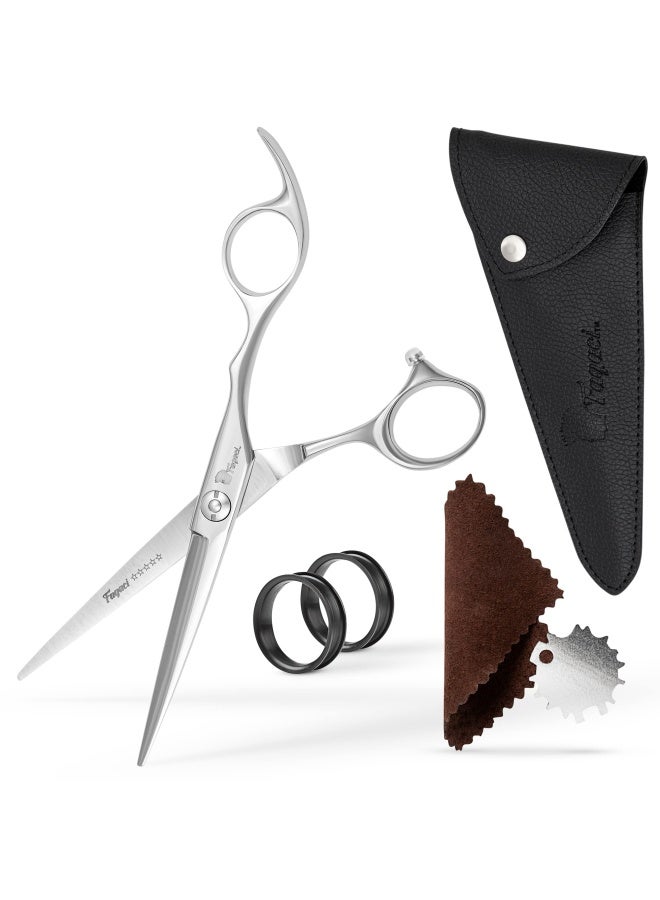 Fagaci Hair Cutting Scissors - Professional Hair Scissors 15Cm With Extremely Sharp Blades 440C Steel Hair Cutting Scissors Durable Smooth Motion And Fine Cut Barber Scissors With Elegant Sheath Clea... - Image 1