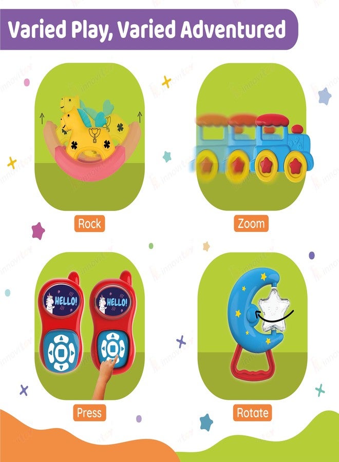 Innovitoy 9 Pcs Infant Baby Rattle Set | Colorful, Non-Toxic Early Development Toys | Safe Gift Pack for Newborn & Infants 0-12 Months - Image 2