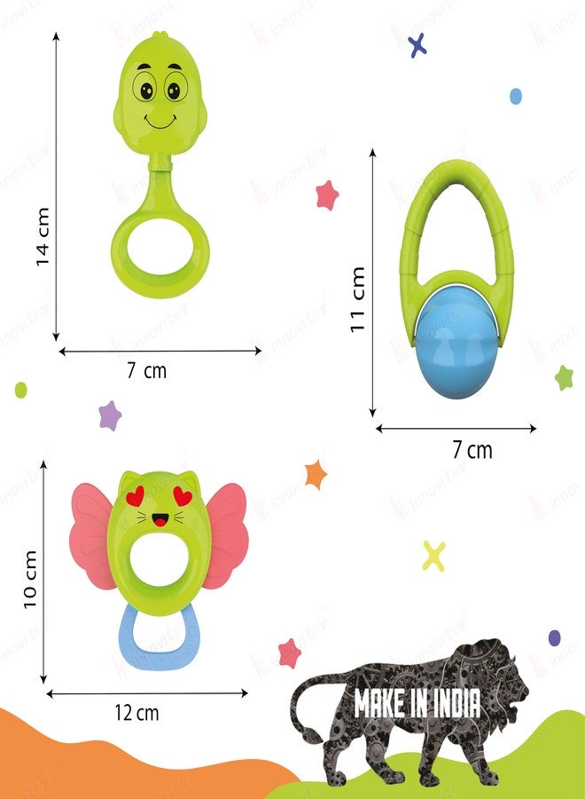 Innovitoy 9 Pcs Infant Baby Rattle Set | Colorful, Non-Toxic Early Development Toys | Safe Gift Pack for Newborn & Infants 0-12 Months - Image 5