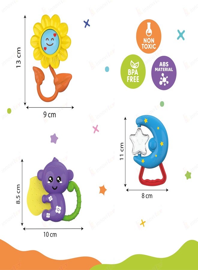 Innovitoy 9 Pcs Infant Baby Rattle Set | Colorful, Non-Toxic Early Development Toys | Safe Gift Pack for Newborn & Infants 0-12 Months - Image 4