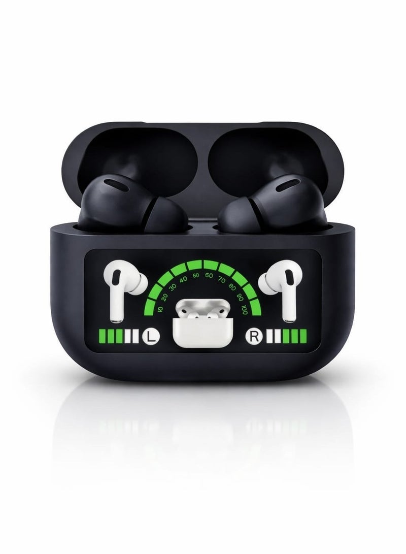 سماعات بلوتوث لاسلكية ANC/ENC عازل ضوضاء بشاشة عرض رقمية وتشغيل لمس – جراب شحن لاسلكي - Image 1